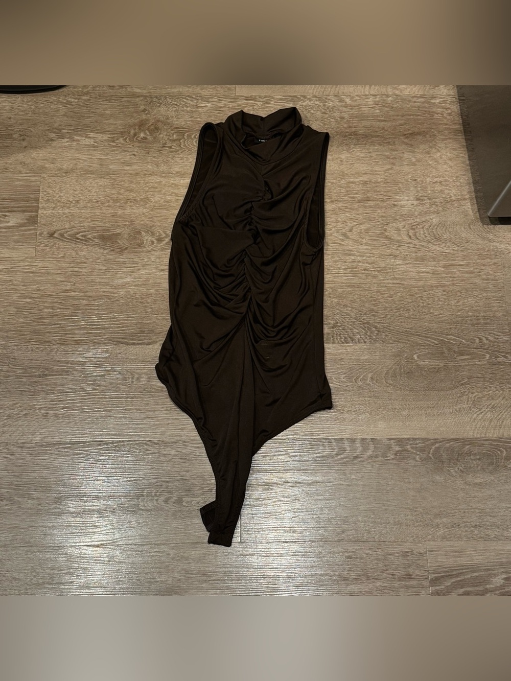 Rue21 Brown Sleeveless Ruched Bodysuit